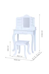 Teamson Kids Fantasy Fields Kids Vanity set in White - thumbnail 4