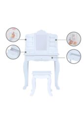 Teamson Kids Fantasy Fields Kids Vanity set in White - thumbnail 5