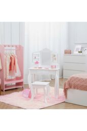 Teamson Kids Fantasy Fields Kids Vanity set in White - thumbnail 3