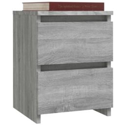 Berkfield Home Bedside Cabinet Grey Sonoma 30x30x40 cm Engineered Wood - Size: 30 x 30 x 40 cm - thumbnail 5