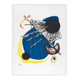 Artery8 Wassily Kandinsky Framed Wall Art Small Worlds II Abstract Painting in White - Size: A4 - thumbnail 3