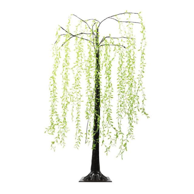 Gardenwize 1.5m Solar Willow Tree Lights - 120 LED Garden Feature Light in Green - image 1