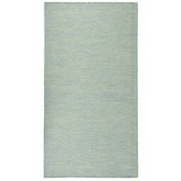 Berkfield Home Outdoor Flatweave Rug 140x200 cm Turquoise - Size: Medium - thumbnail 2