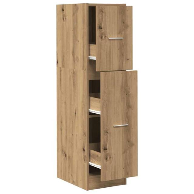 Berkfield Home Apothecary Cabinet Artisian Oak 30x41x118 cm Engineered Wood in Brown - Size: 30 x 41 x 118 cm - image 1