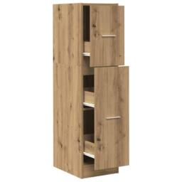 Berkfield Home Apothecary Cabinet Artisian Oak 30x41x118 cm Engineered Wood in Brown - Size: 30 x 41 x 118 cm - thumbnail 1