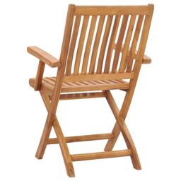Berkfield Home Folding Garden Chairs 2 pcs Solid Teak Wood - thumbnail 5