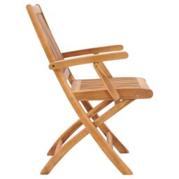 Berkfield Home Folding Garden Chairs 2 pcs Solid Teak Wood - thumbnail 4