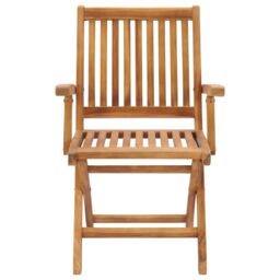 Berkfield Home Folding Garden Chairs 2 pcs Solid Teak Wood - thumbnail 3