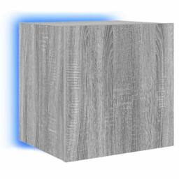 Berkfield Home TV Wall Cabinet with LED Lights Grey Sonoma 40.5x35x40 cm - thumbnail 5