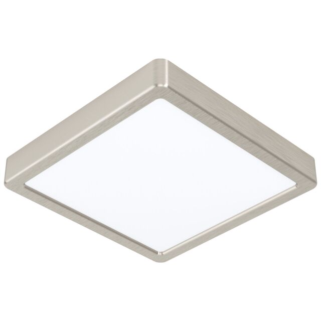 Loops Wall / Ceiling Light Satin Nickel 210mm Square Surface Mounted 16.5W LED 4000K in Metallics - image 1