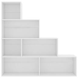 Berkfield Home Book Cabinet/Room Divider White 155x24x160 cm Engineered Wood - Size: 155 x 24 x 160 cm - thumbnail 4