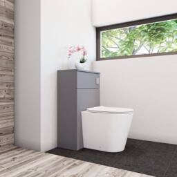 Balterley Contemporary Compact WC Toilet Unit 500mm - Grey - thumbnail 4