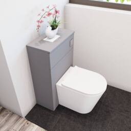 Balterley Contemporary Compact WC Toilet Unit 500mm - Grey - thumbnail 3
