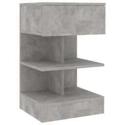 Berkfield Home Bedside Cabinet Concrete Grey 40x35x65 cm Engineered Wood - Size: 40 x 35 x 65 cm - thumbnail 2