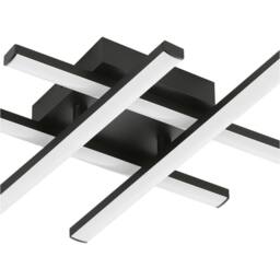 Loops Sleek Black Square Ceiling Light - LED Indoor Fixture for Stylish Home - thumbnail 4