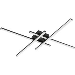Loops Sleek Black Square Ceiling Light - LED Indoor Fixture for Stylish Home - thumbnail 3