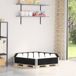 Berkfield Home Raised Bed Hexagon Black 160x160 cm Solid Wood Pine - thumbnail 2