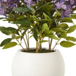 Wyld Haus Artificial Purple Hydrangea in White Ceramic Pot Medium - thumbnail 4