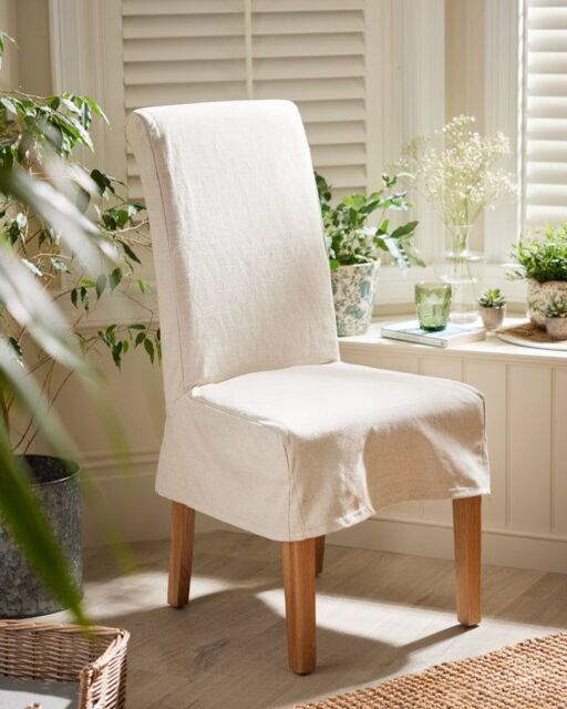 Dibor Riviera Loose Cover Kitchen Furniture Dining Room Chair - Natural - image 1