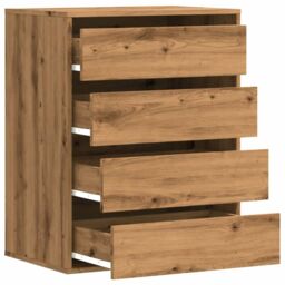 Berkfield Home Corner Chest of Drawers Artisian Oak 60x41x76 cm Engineered Wood in Brown - Size: 60 x 41 x 76 cm - thumbnail 5