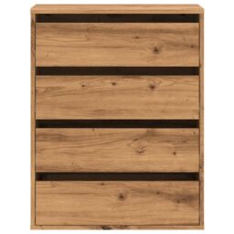 Berkfield Home Corner Chest of Drawers Artisian Oak 60x41x76 cm Engineered Wood in Brown - Size: 60 x 41 x 76 cm - thumbnail 4