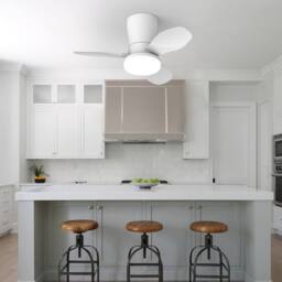 Garwarm LED Ceiling Fans with Lights for Small Spaces, with Remote in White - thumbnail 8