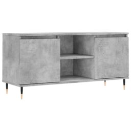Berkfield Home TV Cabinet Concrete Grey 104x35x50 cm Engineered Wood - Size: 104 x 35 x 50 cm - thumbnail 2