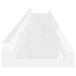 Berkfield Home Wall Shelves 4 pcs High Gloss White 80x9x3 cm - Size: 80 x 9 x 3 cm - thumbnail 8