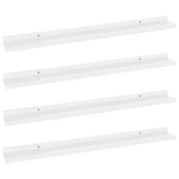 Berkfield Home Wall Shelves 4 pcs High Gloss White 80x9x3 cm - Size: 80 x 9 x 3 cm