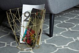 Orsina Durable Gold Finish Tall Storage Basket, Functional Storage Basket For Kitchen, Stylish Decorative Basket - thumbnail 3