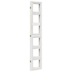 Berkfield Home Room Divider 5 Panels White Solid Wood Paulownia - thumbnail 6