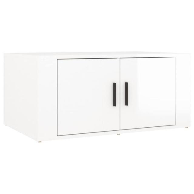 Berkfield Home Coffee Table High Gloss White 80x50x36 cm Engineered Wood - Size: 80 x 50 x 36 cm - image 1