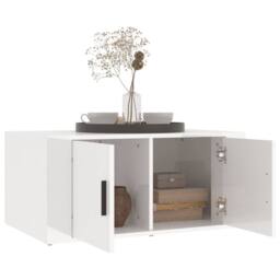 Berkfield Home Coffee Table High Gloss White 80x50x36 cm Engineered Wood - Size: 80 x 50 x 36 cm - thumbnail 4