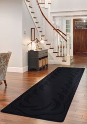 Smart Living Ovalack Heavy Duty Machine Washable Hallway Kitchen Non Slip Door Mat in Black - Size: 40 cm x 60 cm - thumbnail 2