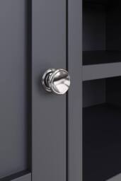 FWStyle 2 Door Oak Ready Assembled TV Unit Graphite Blue in Dark Blue - thumbnail 4