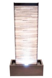 Primrose Wall Zinc Water Feature Stone Brick Lights Fountain Outdoor H120cm - thumbnail 2