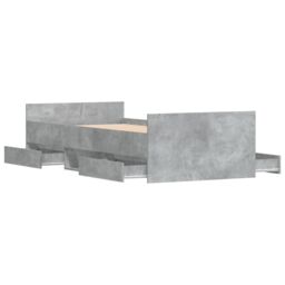 Berkfield Home Bed Frame with Headboard & Footboard Concrete Grey 90x190 cm Single - thumbnail 5