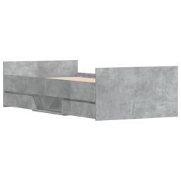 Berkfield Home Bed Frame with Headboard & Footboard Concrete Grey 90x190 cm Single - thumbnail 4