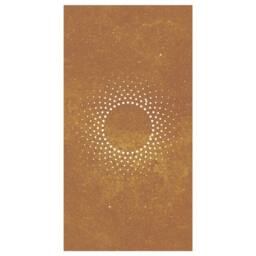 Berkfield Home Garden Wall Decoration 105x55 cm Corten Steel Sun Design in Brown - thumbnail 4