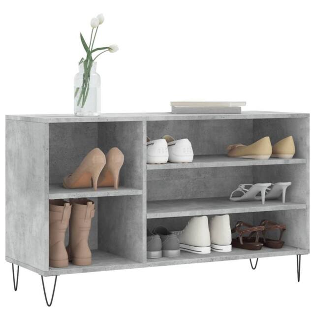 Berkfield Home Shoe Cabinet Concrete Grey 102x36x60 cm Engineered Wood - Size: 102 x 36 x 60 cm - image 1
