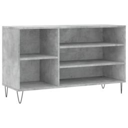 Berkfield Home Shoe Cabinet Concrete Grey 102x36x60 cm Engineered Wood - Size: 102 x 36 x 60 cm - thumbnail 3