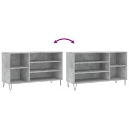 Berkfield Home Shoe Cabinet Concrete Grey 102x36x60 cm Engineered Wood - Size: 102 x 36 x 60 cm - thumbnail 7