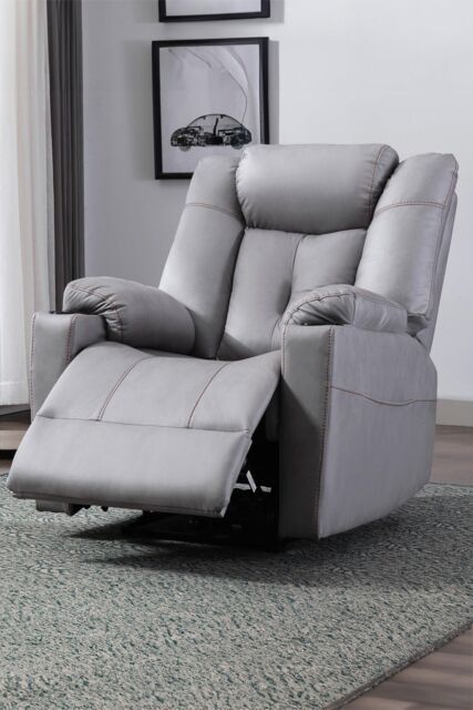 More4Homes Afton Electric Technology Fabric Auto Recliner USB Lounge Sofa Chair in Grey - image 1
