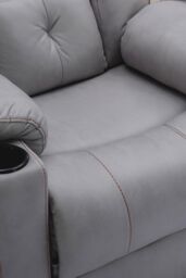 More4Homes Afton Electric Technology Fabric Auto Recliner USB Lounge Sofa Chair in Grey - thumbnail 6