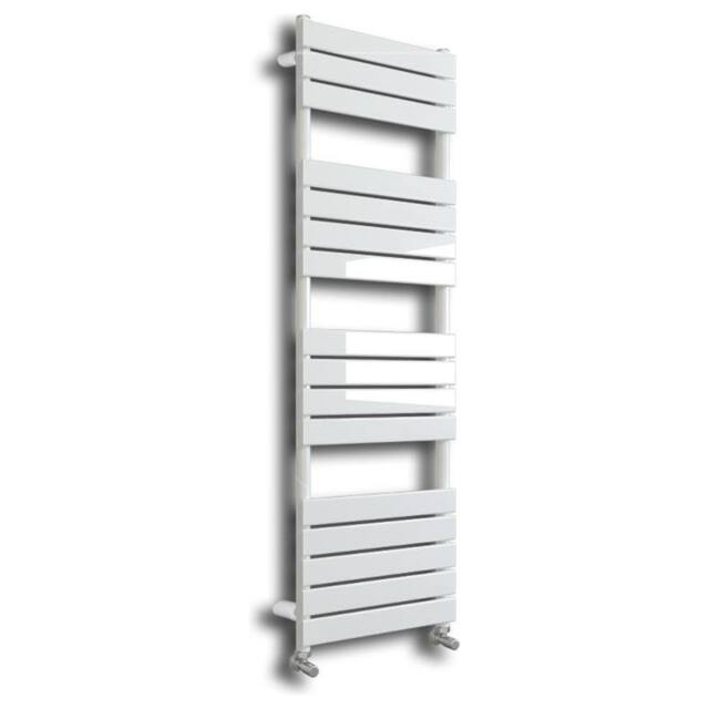 Bathroom Kingdom Queenstown White Designer Flat Panel Heated Towel Rail 1600x450mm - image 1