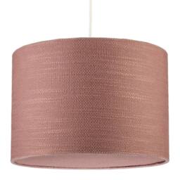 Happy Homewares Mocha Mousse Brown Textured Linen Pendant Lighting Shade with Diffuser in Taupe - Size: 12 inches - thumbnail 1