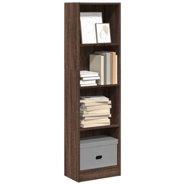 Berkfield Home Bookcase Brown Oak 40x24x143 cm Engineered Wood - Size: 40 x 24 x 143 cm - image 1
