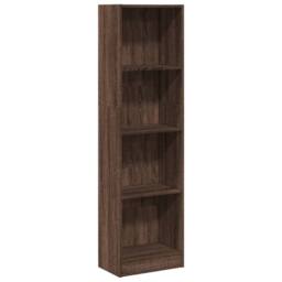 Berkfield Home Bookcase Brown Oak 40x24x143 cm Engineered Wood - Size: 40 x 24 x 143 cm - thumbnail 2