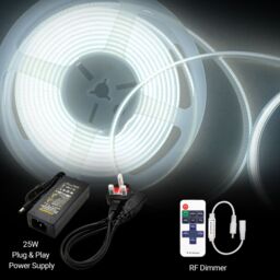 ENER-J 5m Dotless COB LED Strip Kit 480 LEDs Per Metre 24V 6500K in White - thumbnail 3