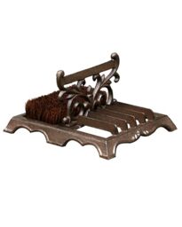 Dibor Traditional Ornate Cast Iron Outdoor Garden Boot Brush Scraper in Brown - Size: Medium - thumbnail 2